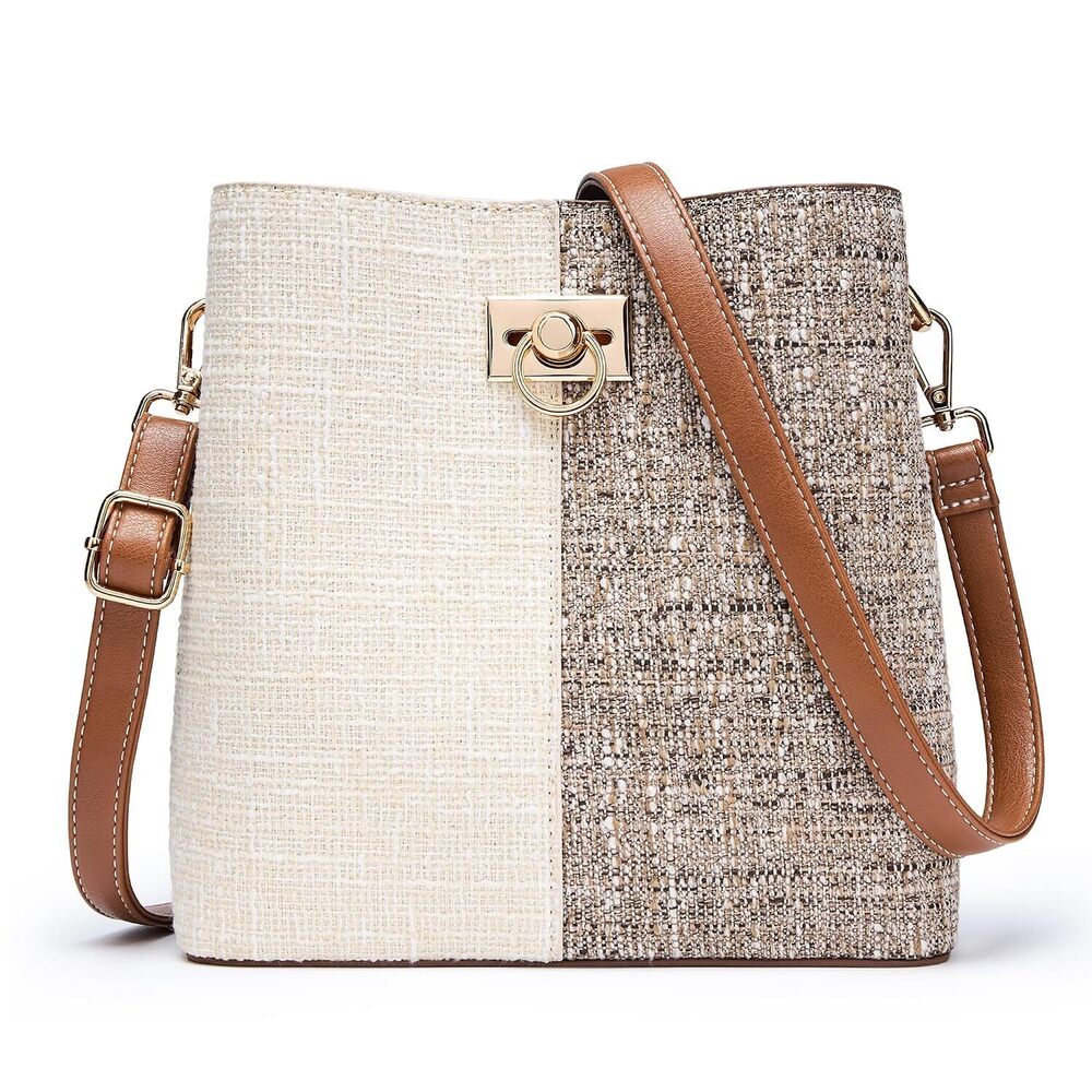 KALIDI Crossbody Bag for Women Shoulder Tote Handbag PU Leather Bucket Bag Cross